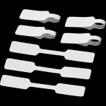 100 White Self Adhesive Cable Labels Writable Cord Tags for Wire Management Office School (New)