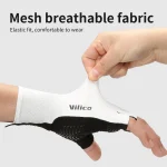Short Cycling Gloves Fingerless Gloves Anti slip Bicycle Lycra Fabric Half Finger Mitten for (New)