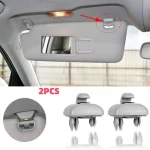 2 Car Sun Visor Clip Gray Interior Hanger Hook Clip Bracket for Audi (New)