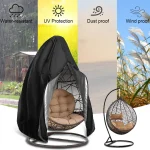 Hanging Chair Cover with Zipper Anti UV Sun Protector Outdoor Garden Swing Egg (New)