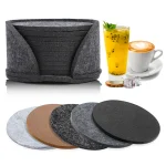 11 Round Felt Coaster Dining Table Protector Pad Heat Resistant Cup Mat Coffee (New)