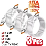 1 3 10A Cable 120W Super Fast Charging Type C To Type C Cable (New)