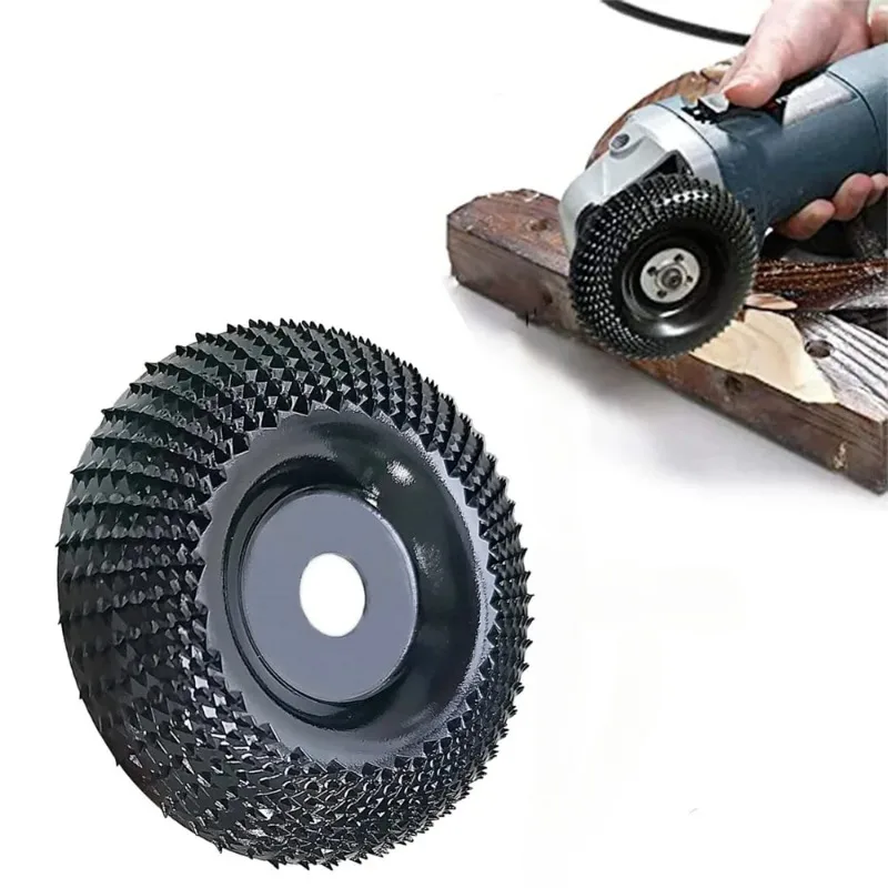 S0761241b55e040e5a34a99a7f47acc7cw 1 Wood Carving Disc Grinder Wheel Disc 4 Inch Wood Shaping Wheel Wood (New) - Image 1