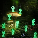 10 Luminous Resin Ghost Figures, Miniature Alien Decor for Aquarium, DIY Terrarium Crafts, (New)