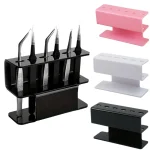 6 Hole Acrylic Tweezer Storage Rack Professional Eyelash Extension Display Stand Space Saving Tweezers (New)