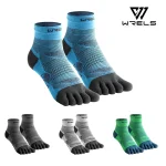 COOLMAX Five Finger Socks High Performance Cushion Toe Socks Wicking Moisture Breathable Quick Dry (New)
