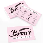 50 eyebrow Aftercare Cards Eyebrow Tint Salon Beauty Studio Membership Aftercare Cards After (New)
