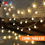 10M Ball LED String Lights Outdoor Ball Chain Lights Garland Lights Bulb Fairy (New)