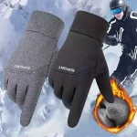 Windproof and Waterproof Outdoor Gloves Touch Screen Thumb and Index Finger Fingertips Warm (New)