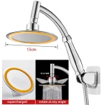 6 Inch High Pressure 360 Degrees Rotation Large Round Big Rainfall Sprayer Bathroom (New)