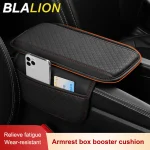 BLALION Leather Car Armrest Box Pad Memory Foam Center Console Arm Rest Protector (New)