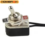 SPST 6A Toggle Switch Rocker SPST Contacts Switch Toggle With Wire Switch 12mm (New)