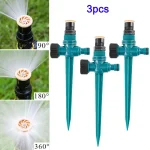 Garden Sprinkler 360Â° Rotation Irrigation Watering System Agriculture Ground Automatic Tube Adjustable Plug (New)