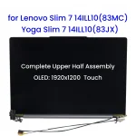 14" for Lenovo Slim 7 14ILL10(83MC) / Yoga Slim 7 14ILL10(83JX) Complete Upper Half OLED Touch Screen Assembly 5D10S40250/248 (New)