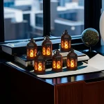 Led Electronic Candle Light Hexagonal Wind Light Portable Handheld Small Lantern Small Night (New)