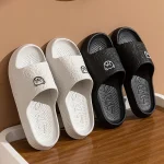Summer Fashion Mens Slippers Printting Little Bear Sandals Indoor Bathroom Non slip Soft Women (New)