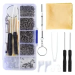 500  Eyeglasses Sunglass Repair Tool Kits With Screws Nose Pads Ear Hooks (New)