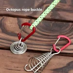 Outdoor Camping Octopus Rope Buckle Camping Deck Nail Stainless Steel Fixed Tent Rope (New)