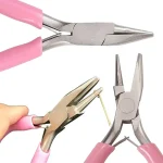 1 Pink Professional Round Concave Pliers High Quality Carbon Steel Plier Used for (New)