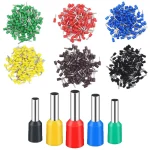 100 Pack Insulated Cord End Terminal Crimp E0508 1008 1508 7508 2508 Pressure Terminal (New)