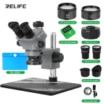 RELIFE RL-M5T Pro-B11 Trinocular HD Microscope 7-50 Time Zoom Phone (New)