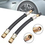 1 4 Flexible Rubber Tyre Valve Extension 210mm   Twin Wheel Lorry Van Bus (New)