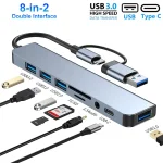 8 Ports USB C HUB USB A TYPE C HUB Concentrator USB C Docking (New)