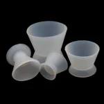 4 Dental Materials Mixing Cup Silicone Mix Bowl Use Dappen Dishes Teeth Whitening (New)