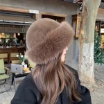 Women Winter Fur Hat Cold Proof Outdoor Thicken Warm Soft Hat for Casual Trips (New)