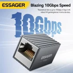Essager 10Gbps RJ45 Connector Ethernet Coupler Adapter Female to Female (New)
