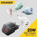 Essager 20W GaN USB C Charger QC 3 PD Fast (New)