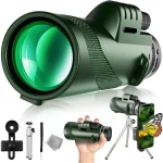 Portabl Powerful 80X100 HD Monocular 50000M Telescope Long Range Zoom With Tripod Phone (New)