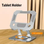 360Â° Rotatable Tablet Stand Adjustable Foldable Desktop Stand Holder Compatible For 4.7 12 Inch (New)