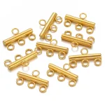 10 Stainless Steel Layer Necklace Bracelet Clasp Bails 5 Loops Drop Earrings Chains (New)