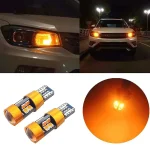 1 Pair Car T10 12V LED Signal Light Orange Amber Light Position Parking (New)
