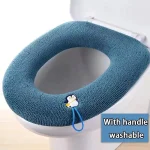 Thicken Toilet Seat Cover Mat Winter Warm Soft Washable Closestool Mat Seat Case (New)