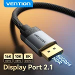 Vention Displayport Cable 16K DP 2.1 8K240Hz 80Gbps Video Audio (New)
