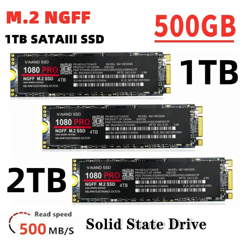 S1072f6b20b8c4f61853beb09e04fdd88l.webp 1080PRO M2 NGFF SSD 1TB 2TB Internal Solid State Drive 2.5 (New) - Image 1