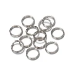 50 lot 6 8 10 12mm Metal Keyring Blank Circle Split Ring Connector for DIY Keychain Jewelry (New)