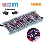 5V 12V WS2811 50 Beads 6m Full Color RGB IC Pixels Digital Addressable Dream (New)