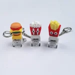 Hamburg Keyboard Keychain Fidget Toy Ice Cream Keycap Fidget Clicker Key Chain Toys (New)