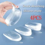 2 4 Invisible Elastic Heel Pads Silicone Shock Absorbing Insoles Mens and Womens Arch (New)