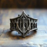 Classical Gothic Vintage Ring, Fashion Creative Holiday Gift Castle Personality Ring (New)