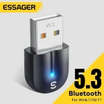 Essager USB Bluetooth 5.3 Adapter Aux Audio Receiver Transmitter For (New)