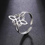 Skyrim Witch Knot Ring for Women Stainless Steel Adjustable Open Finger Rings 2025 (New)