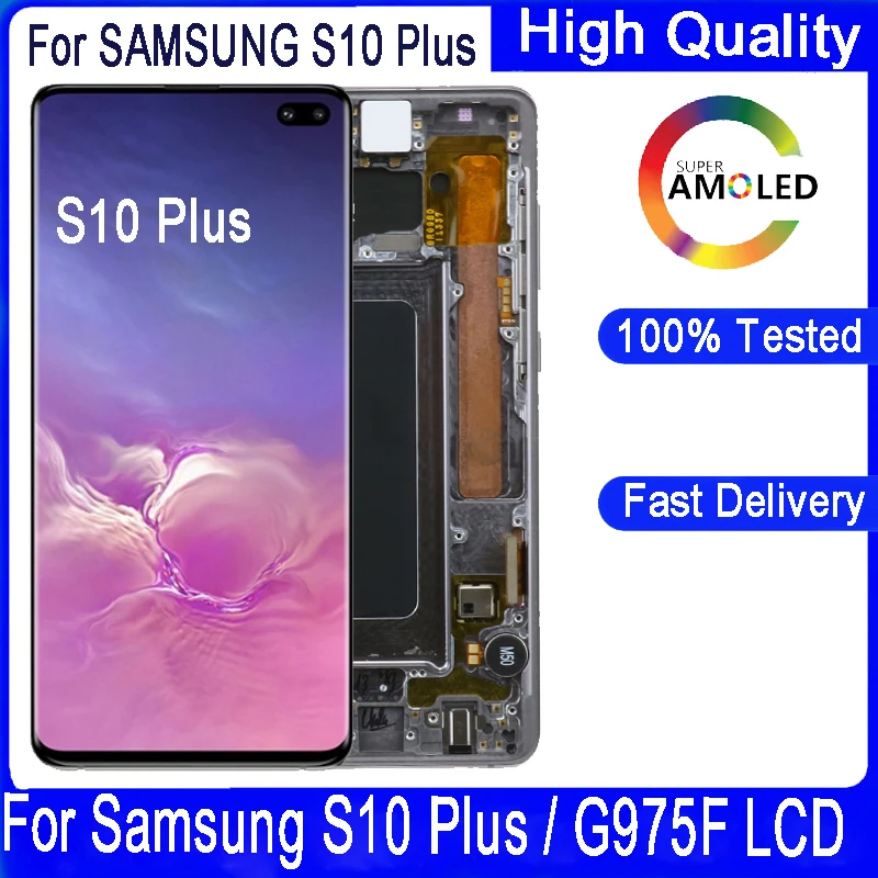S1242ff41b636493ab7aa3f033e83dde1e 6.4" SUPER AMOLED LCD SAMSUNG S10 PLUS SM-G9750 G975F (New) - Image 1