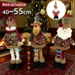 Retractable Santa Claus Snowman Elk Doll Plush Xmas Gift Christmas Tree Decorations 2026 (New)