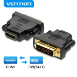 Vention DVI to HDMI Adapter Bi-directional DVI D 24 1 Male (New)