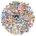50 Lanterning PET Plastic Stickers Decorative Phone Cases, Laptops, Water Cups, Skateboards DIY (New)