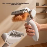 Stainless Steel Dog Hair Removal Brush Comb Pet Hair Remover Brush For Dogs (New)